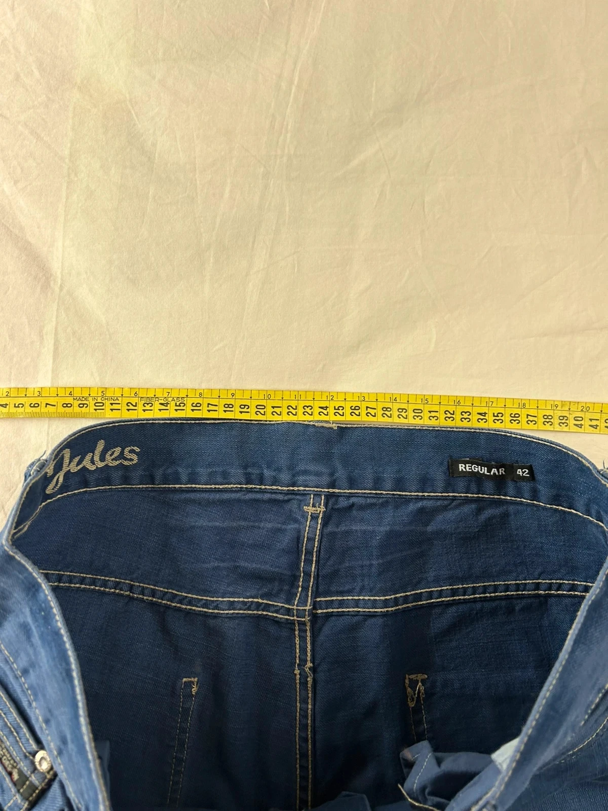 Rechte jeans in marineblauw Jules vintage werkkleding – photo 12